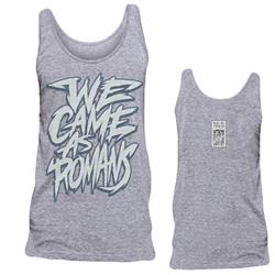 Scratchy Text Heather Gray Tank Top