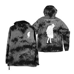 Where The Mind Goes Dyed Black Windbreaker