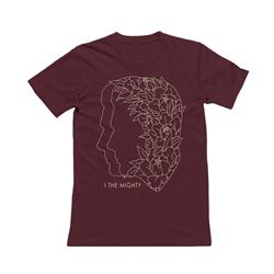 Floral Silhouette Burgundy Red