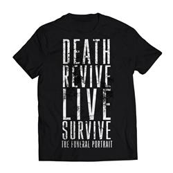 The Funeral Portrait Death Revive Live Survive Black T-Shirt
