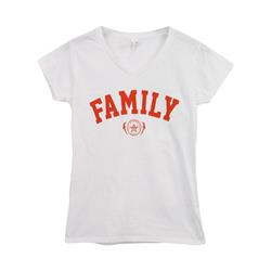 Family White Girl's V-Neck T-Shirt