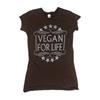 Alternative Product image Women's T-Shirt Straight Edge And Vegan Clothing | MotiveCo. Motive Company Vegan For Life Brown Girl's T-Shirt