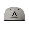 Gray and black snapback with 