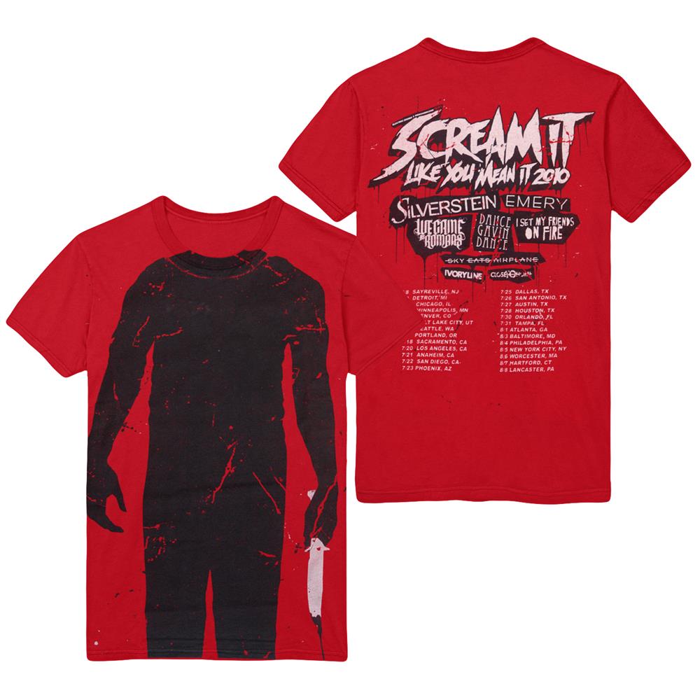 Product image T-Shirt Scream It Like You Mean It Tour Bloody Knife Red