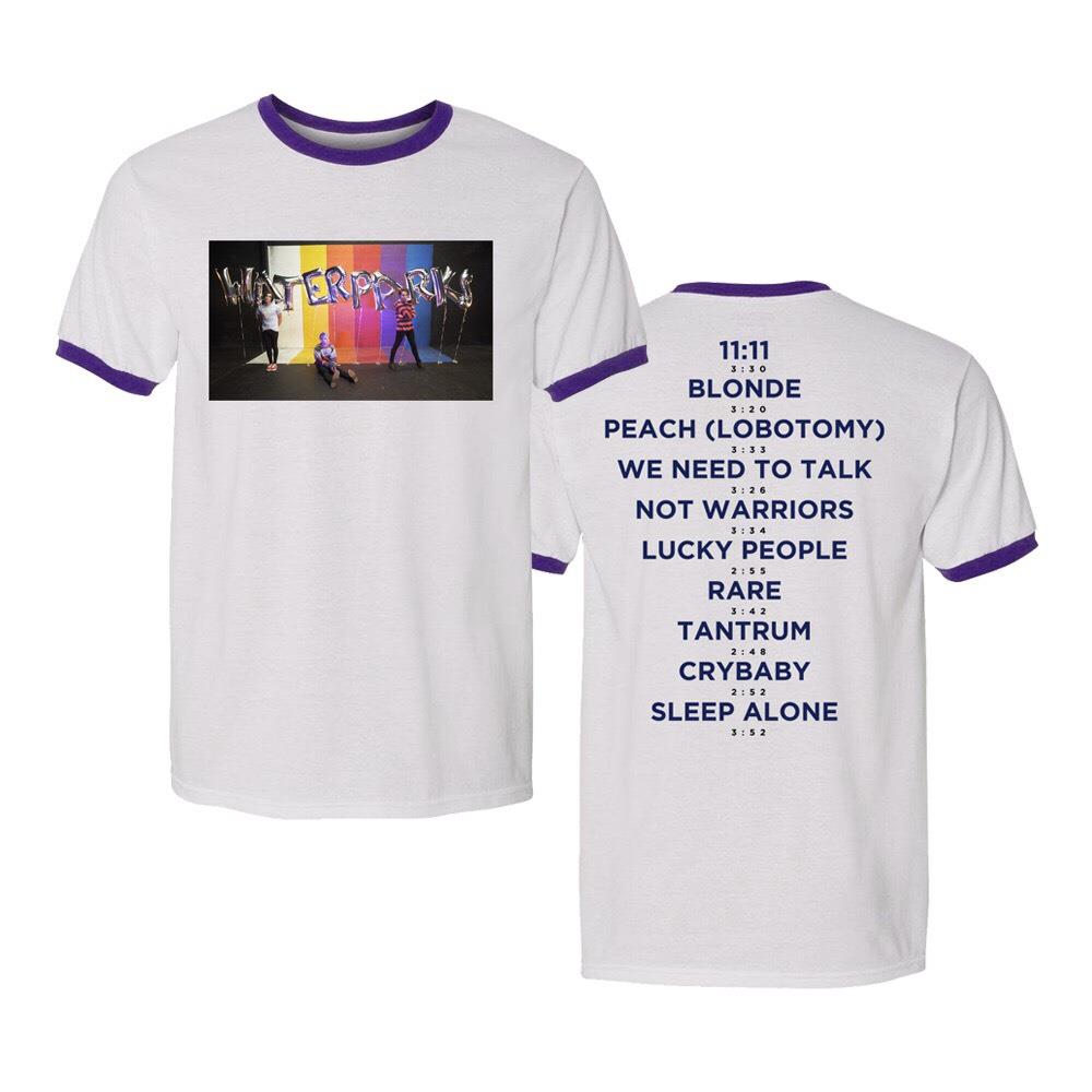 Tracklist White W/ Purple Ringer T-Shirt
