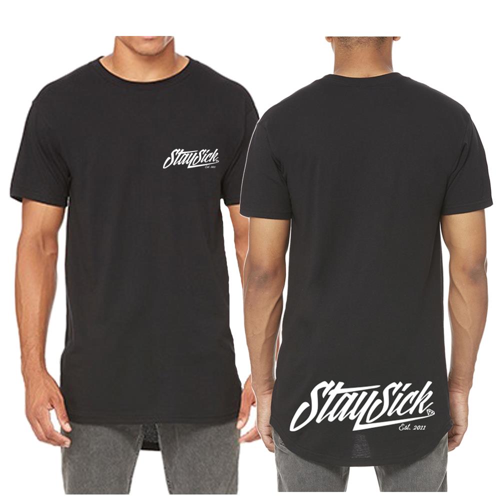 tall black t shirt