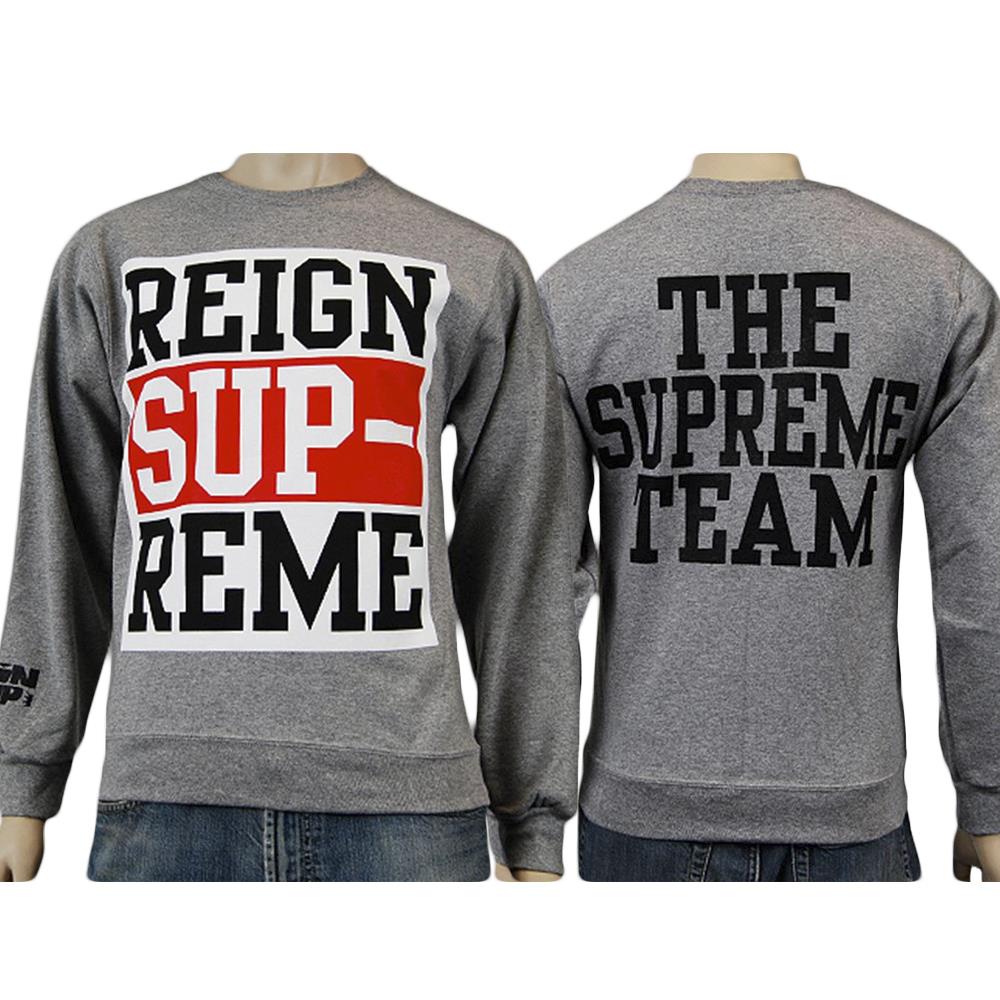 supreme cutout logo crewneck heather grey