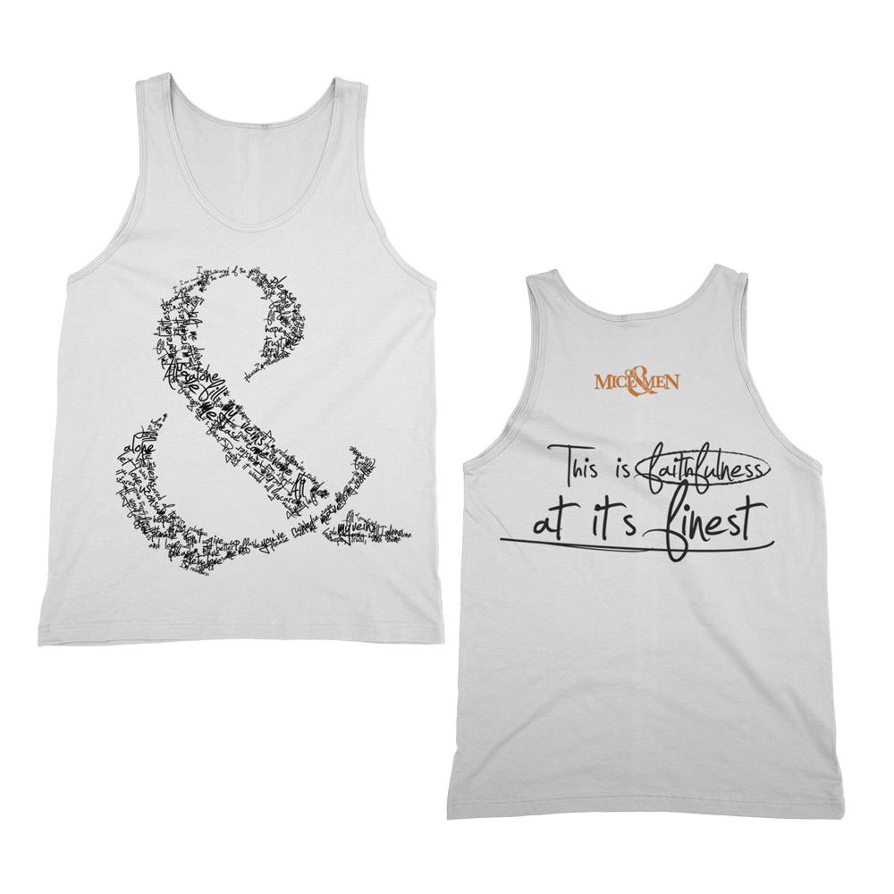 Faithfulness White Tank Top RSRC MerchNOW Your Favorite Band