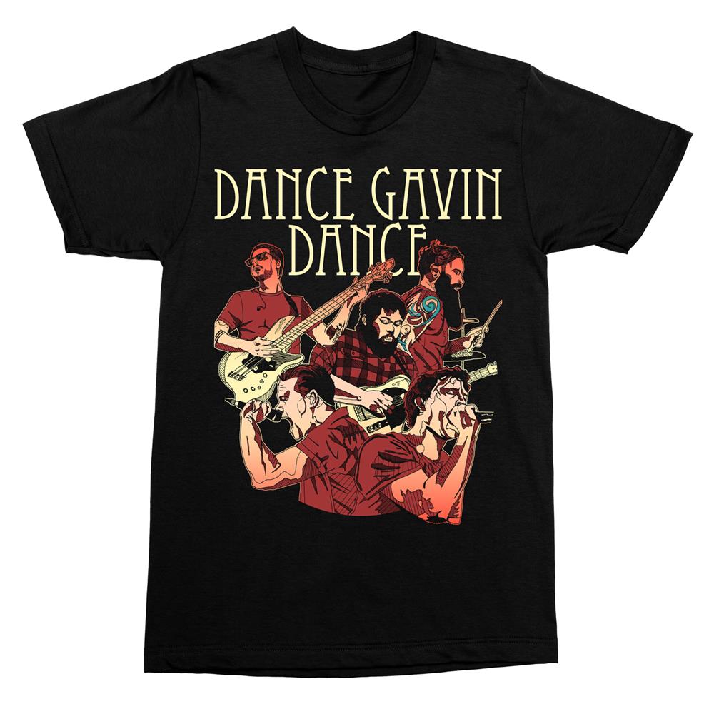 TShirt Retro Black by Dance Gavin Dance MerchNow Your Favorite