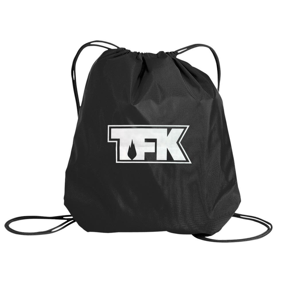 TFK Logo Black Cinch Bag