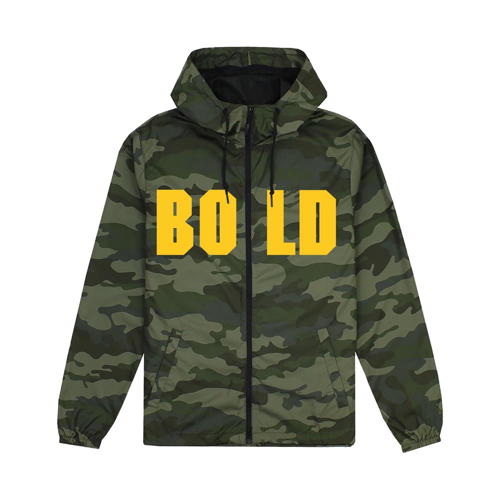 Jacket Camo Zip Up Windbreaker by Bold : MerchNow - Your Favorite Band Merch, Music and More