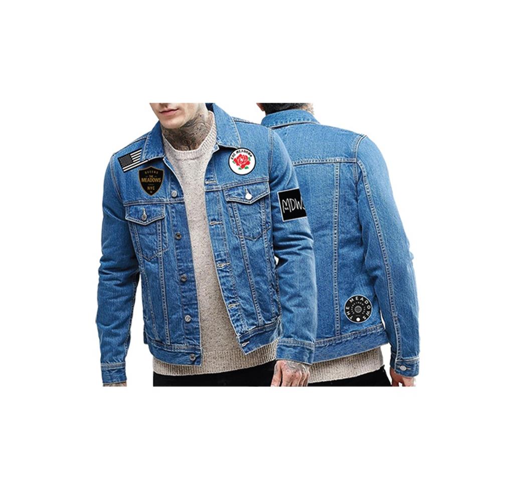 Vintage Denim Jacket W/ Patches