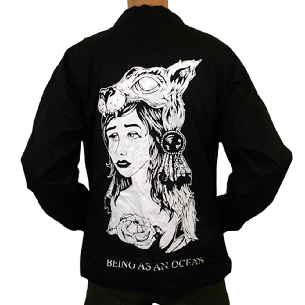 Being As An Ocean Wolf Girl Black Windbreaker IVR0 MerchNOW