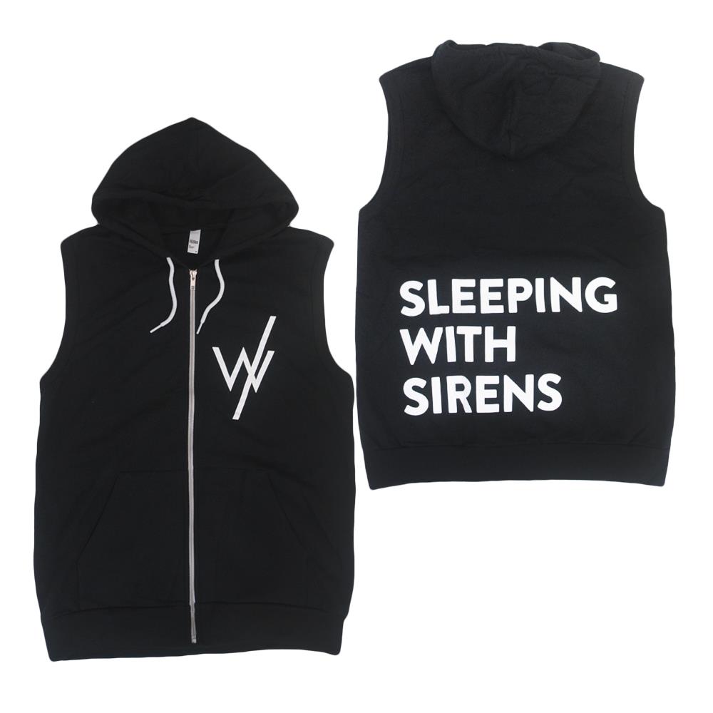 black sleeveless hoodie women's