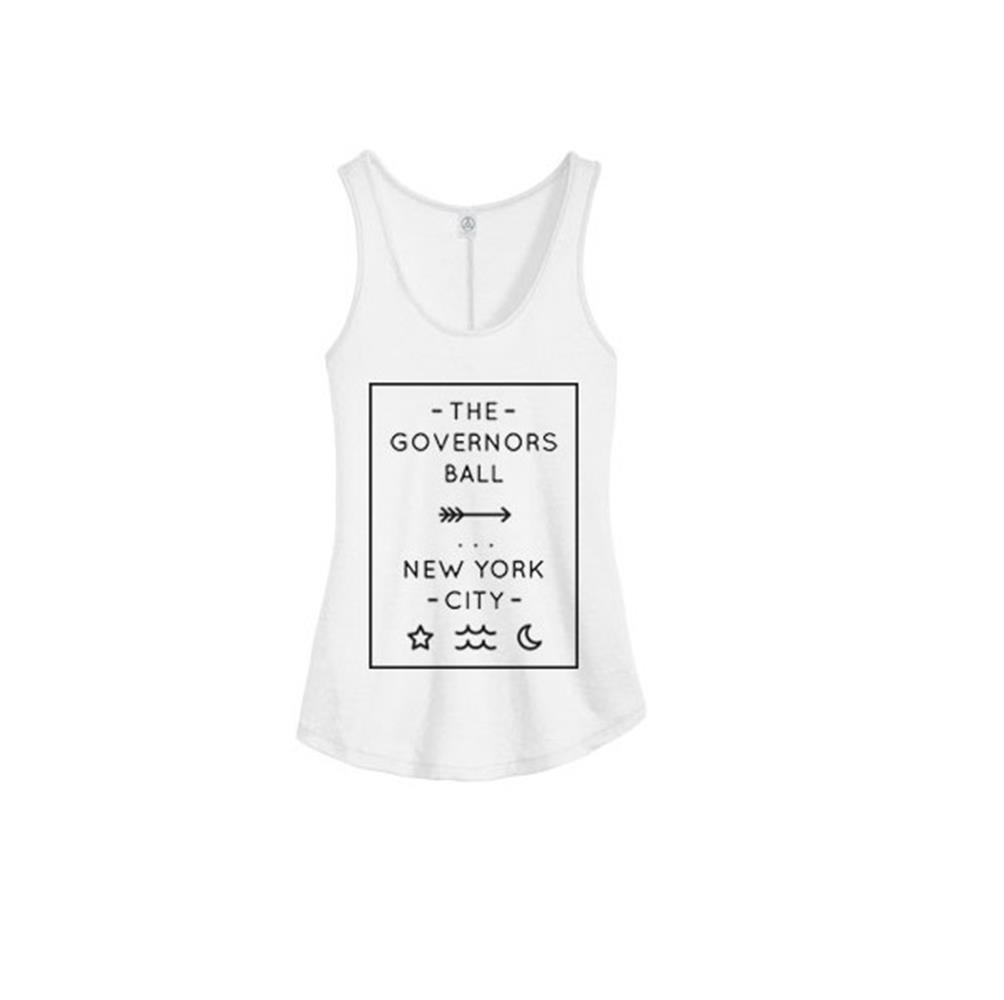Arrow Box White Racerback Tank