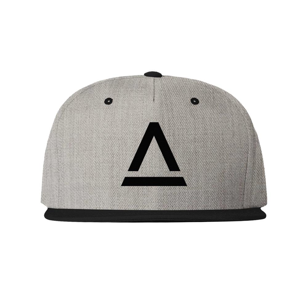Gray and black snapback with 