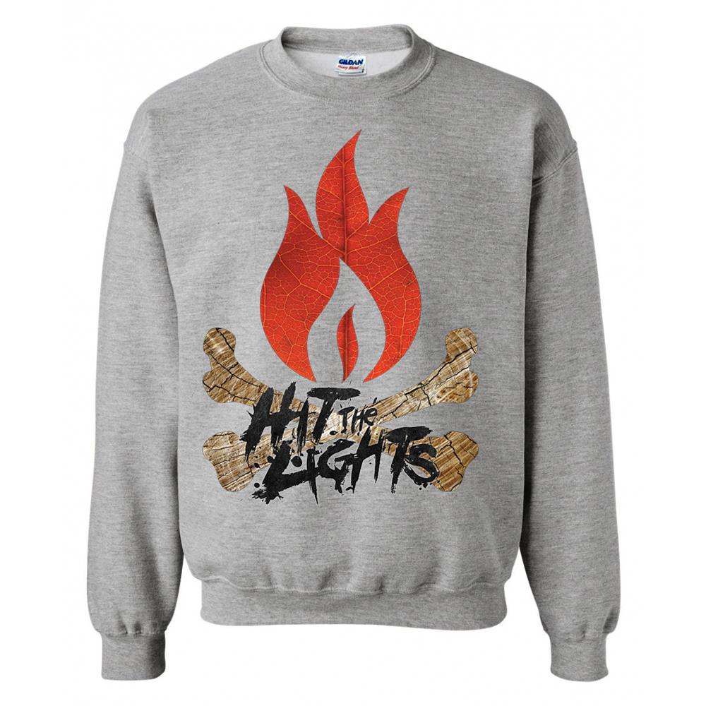 blue nike flame crewneck