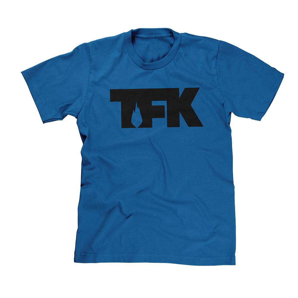 T-Shirt Flame Logo Teal by Thousand Foot Krutch : Thousand Foot Krutch