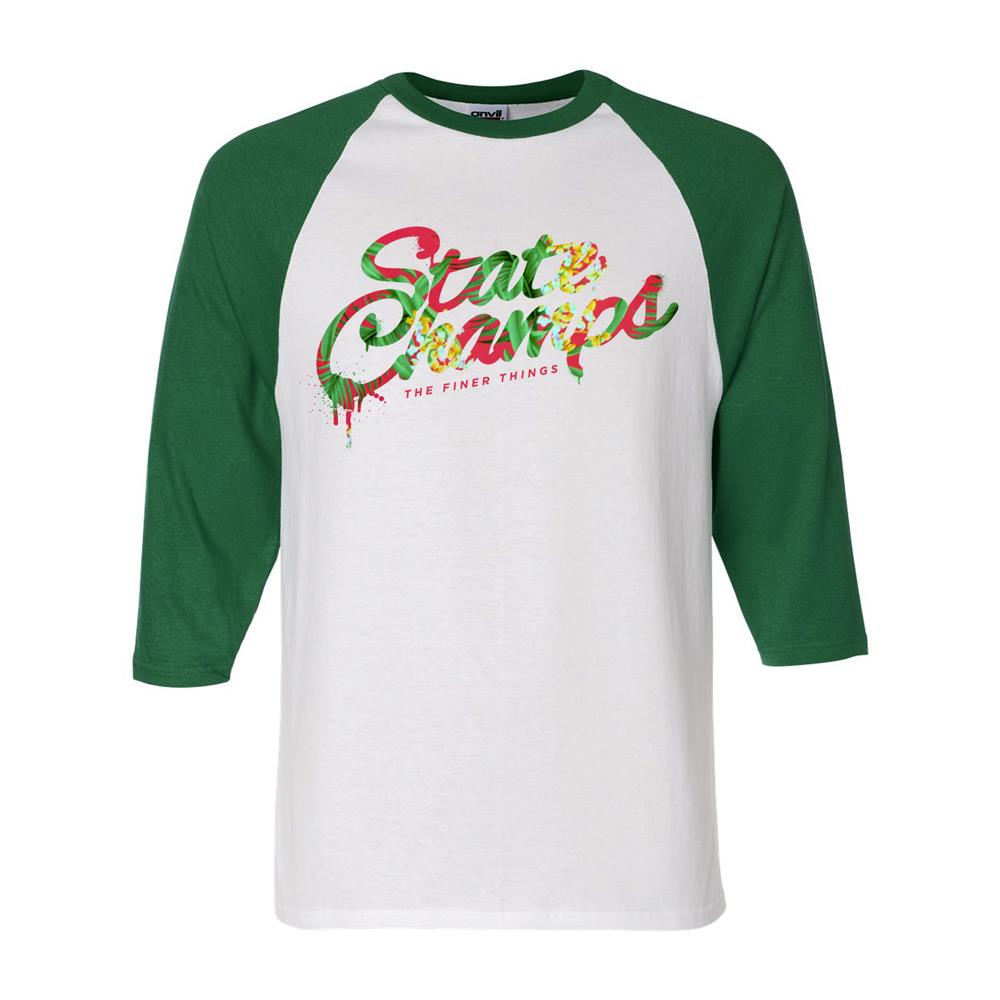 Tropical Green / White Baseball Tee : PNE0 : MerchNOW - Your Favorite ...