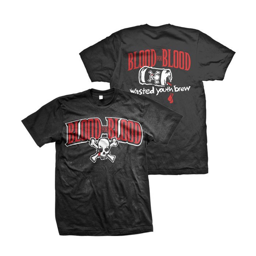 T-Shirt Wasted Youth Brew Black by Blood For Blood : MerchNow