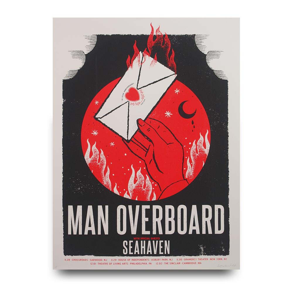 Product image Poster Man Overboard 10 Year Anniversary Tour  Screen Printed
