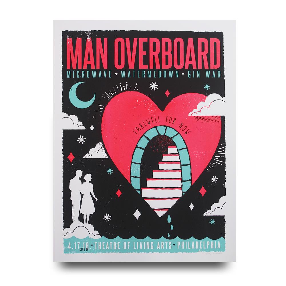 Product image Poster Man Overboard Farewell Tour Phillidelphia Show  Screen Printed