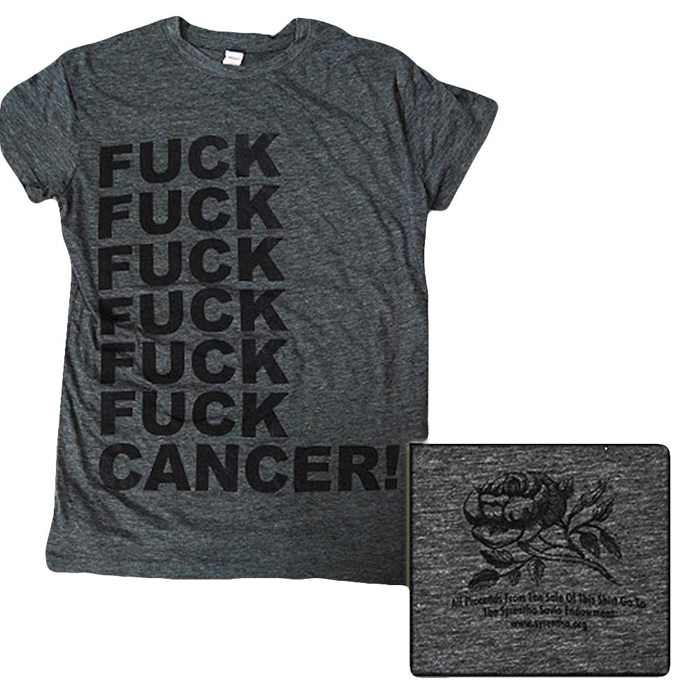 Fuck Cancer Stacked Black On Gray