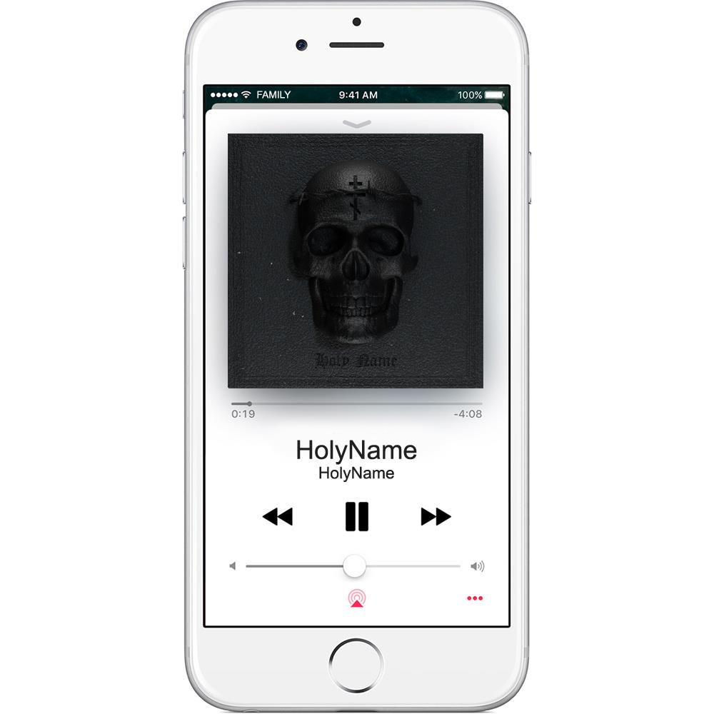 Phone with album cover to show a digital download 