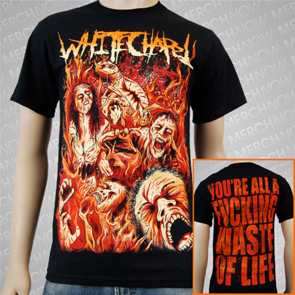 T-Shirt Waste Of Life Black by Whitechapel : - Favorite Band Merch, Music More