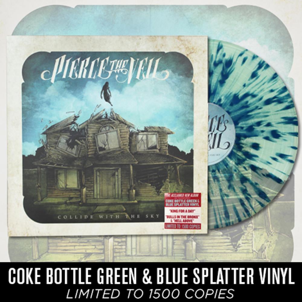 Collide With The Sky Coke Bottle Green W/ Blue Splatter LP FEAR