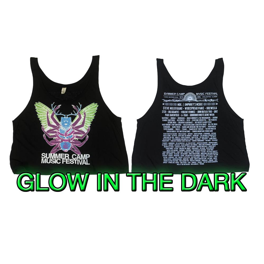 2015 Tour Glow In The Dark Black Crop Top