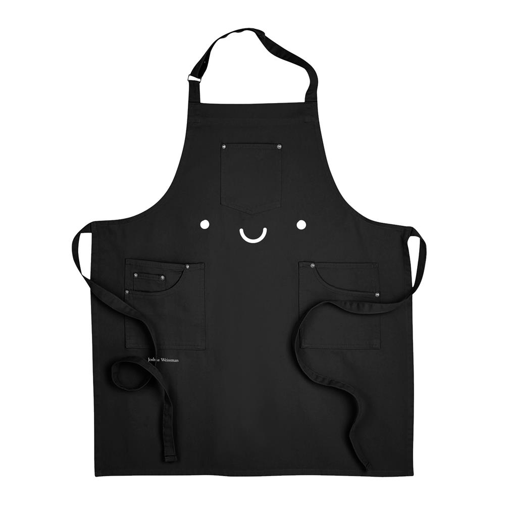 Smile Embroidered Black Apron JWSM Joshua Weissman