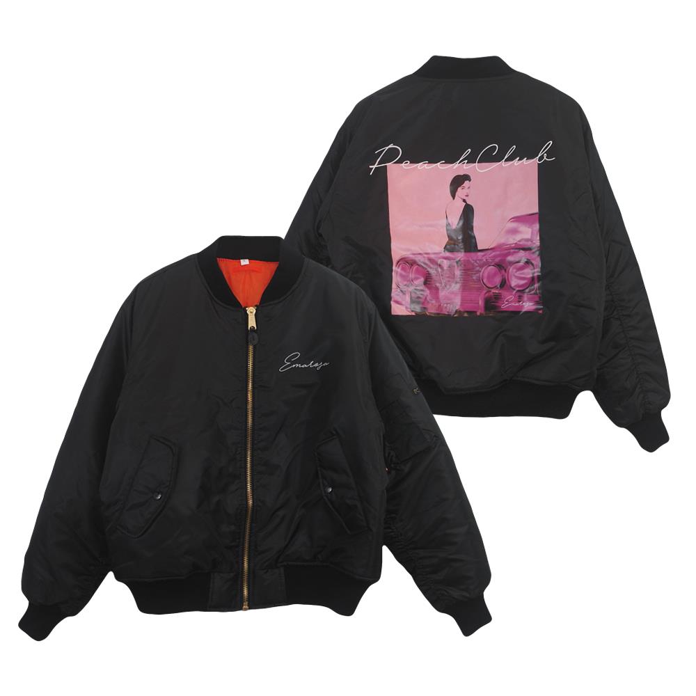 Jacket Peach Club Black Bomber by Emarosa : MerchNow - Your Favorite Band  Merch, Music and More